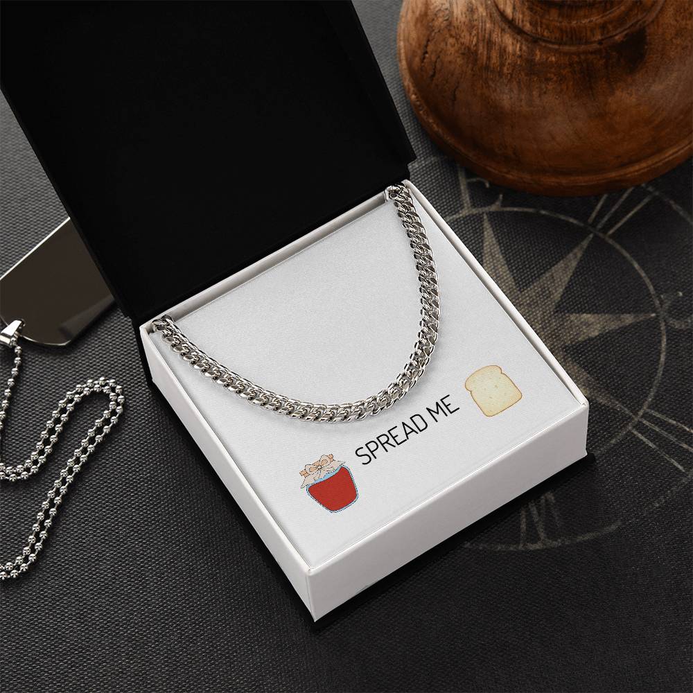 Chain Link Neckwear With Message Card & Luxury Gift Box Cuban Link Chain