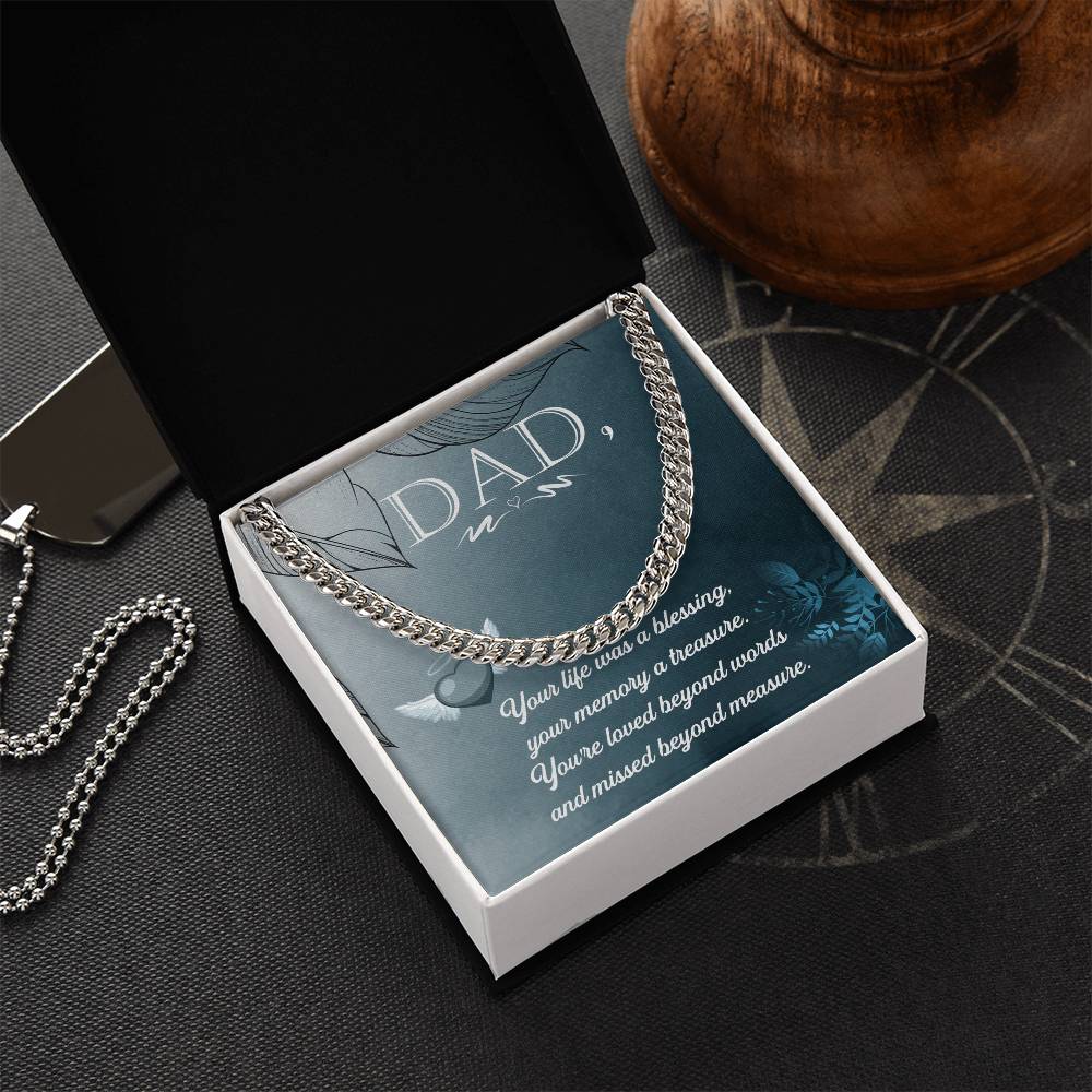 Love Dad Cuban Link Chain