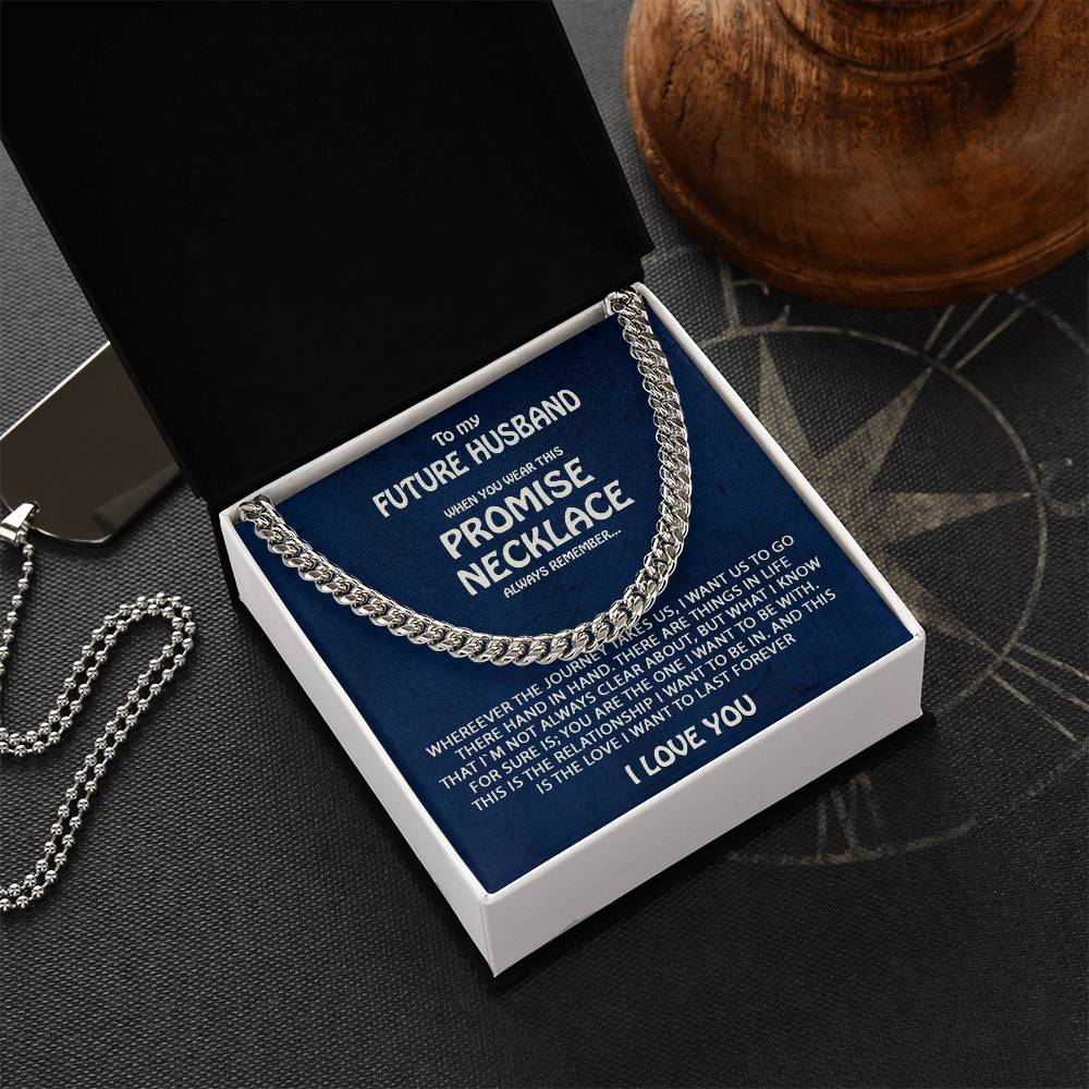 To My Future Husband Promise Necklace Cuban Link Chain