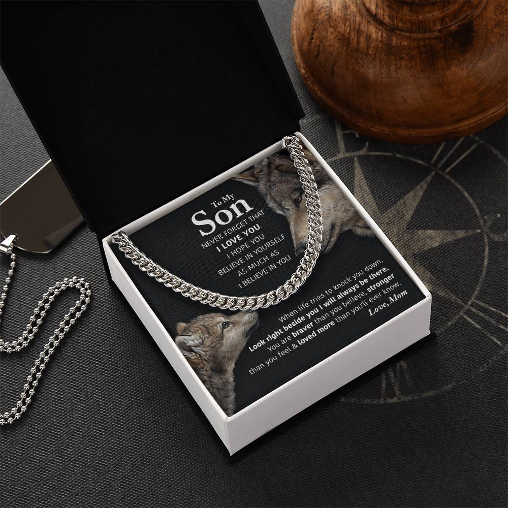 My Son - I Will Always Be There Cuban Link Chain