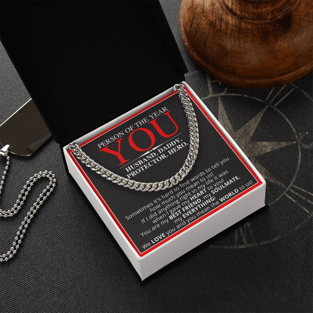 Person Of The Year - Gift For Husband Cuban Link Chain