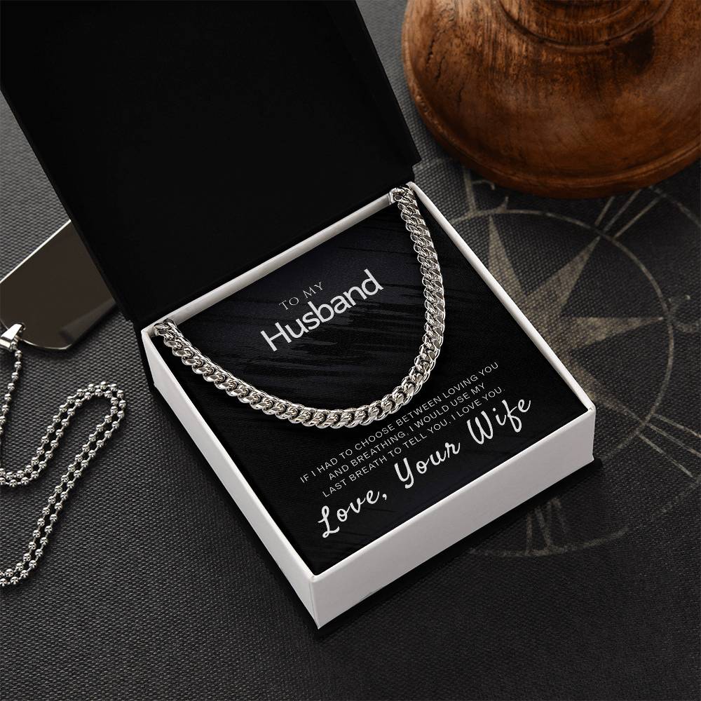 Perfect Gift For Husband Cuban Link Chain