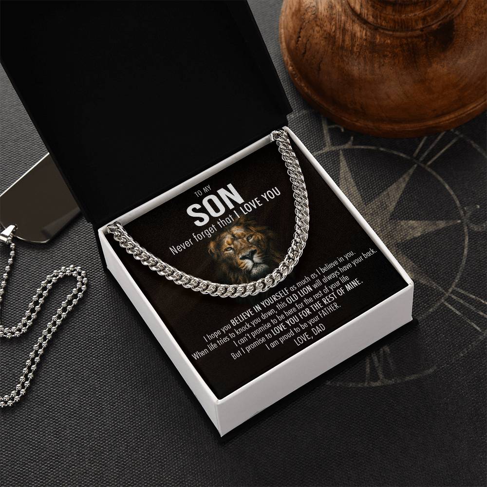 Gift For Son - Always Have Your Back - Cuban Cuban Link Chain