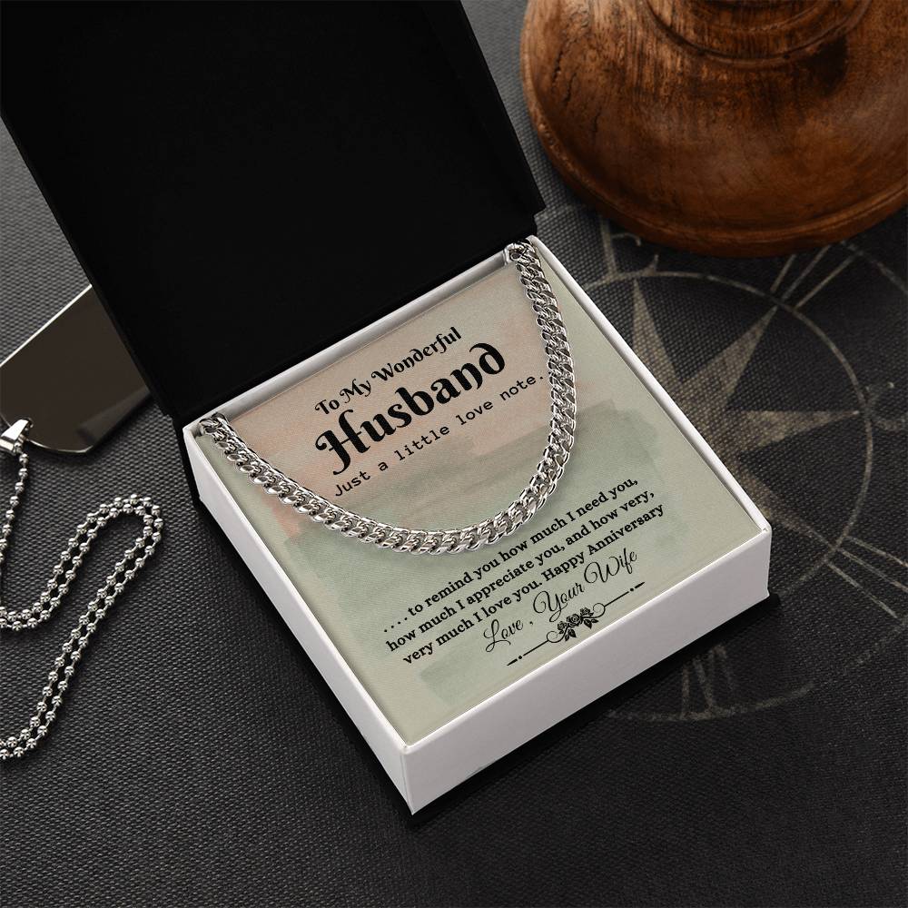 Gift To Husband - Cuban Link Chain Necklace