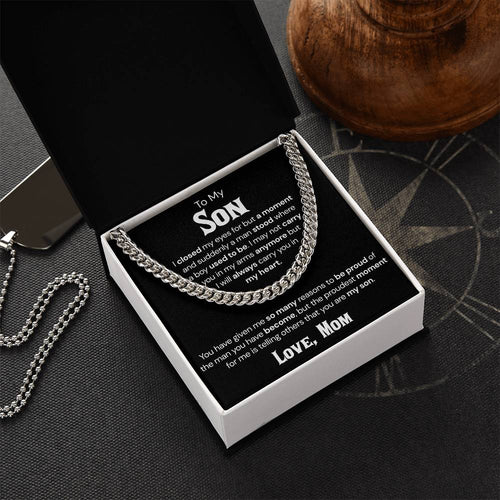 To My Son - So Many Reasons - Cuban Link Chain
