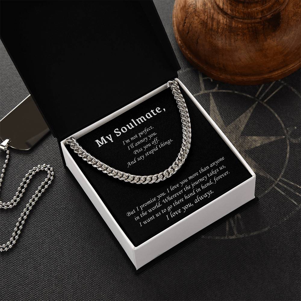 Cuban Link Chain Necklace For Him - I Love You More Than Anyone In The World