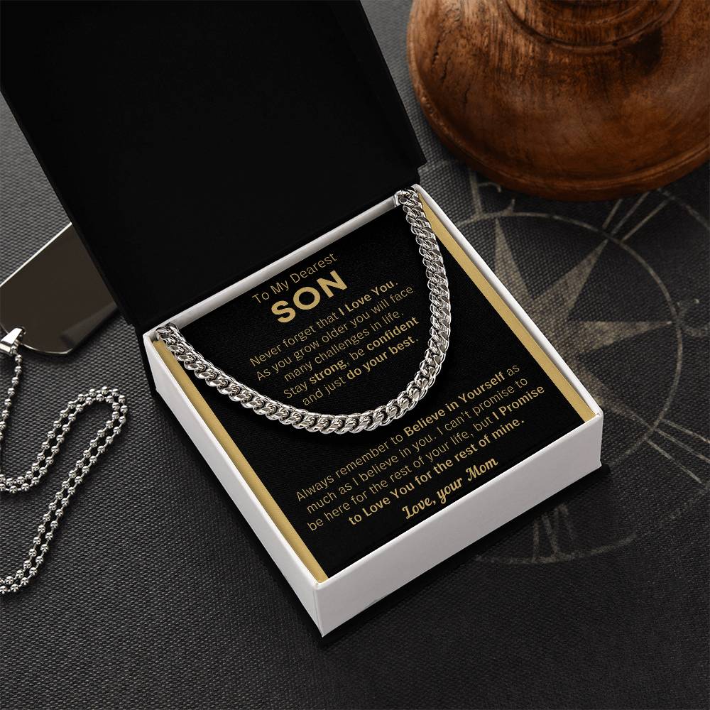To My Son Just Do Your Best - Cuban Link Chain - Clm8