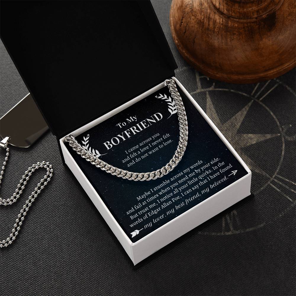 Valentine's Gift Boyfriend - I Came Across You And Felt A Love I Never Felt And Do Not Want To Lose Cuban Link Chain