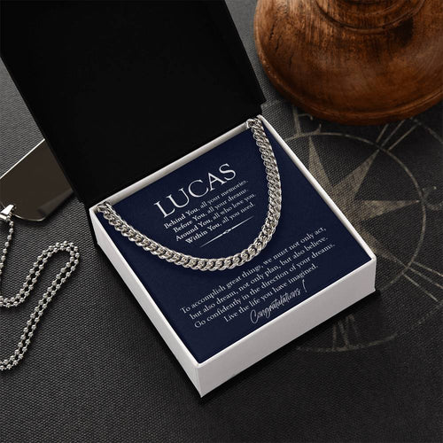 Personalized Graduation Gifts For Him High School College Graduation Gifts For Him Graduation Necklace For Son Grands Cuban Link Chain