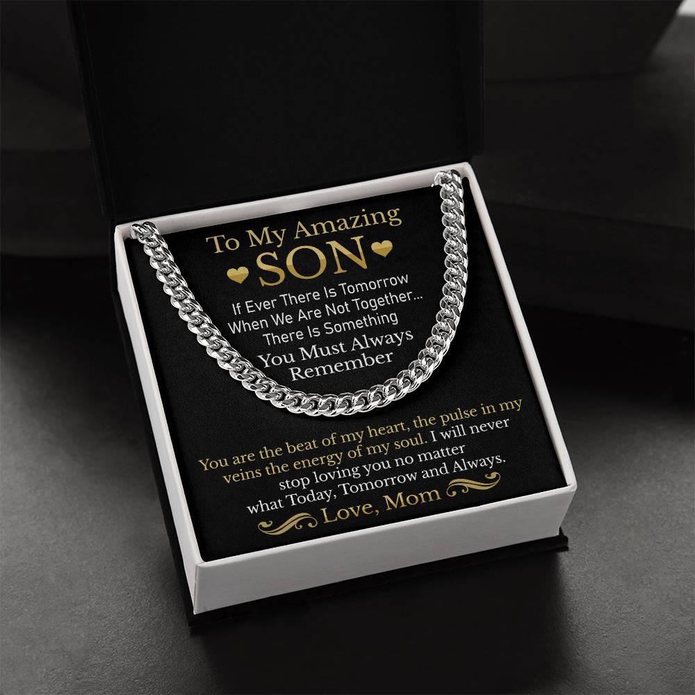 To My Amazing Son - Cuban Link Chain Necklace