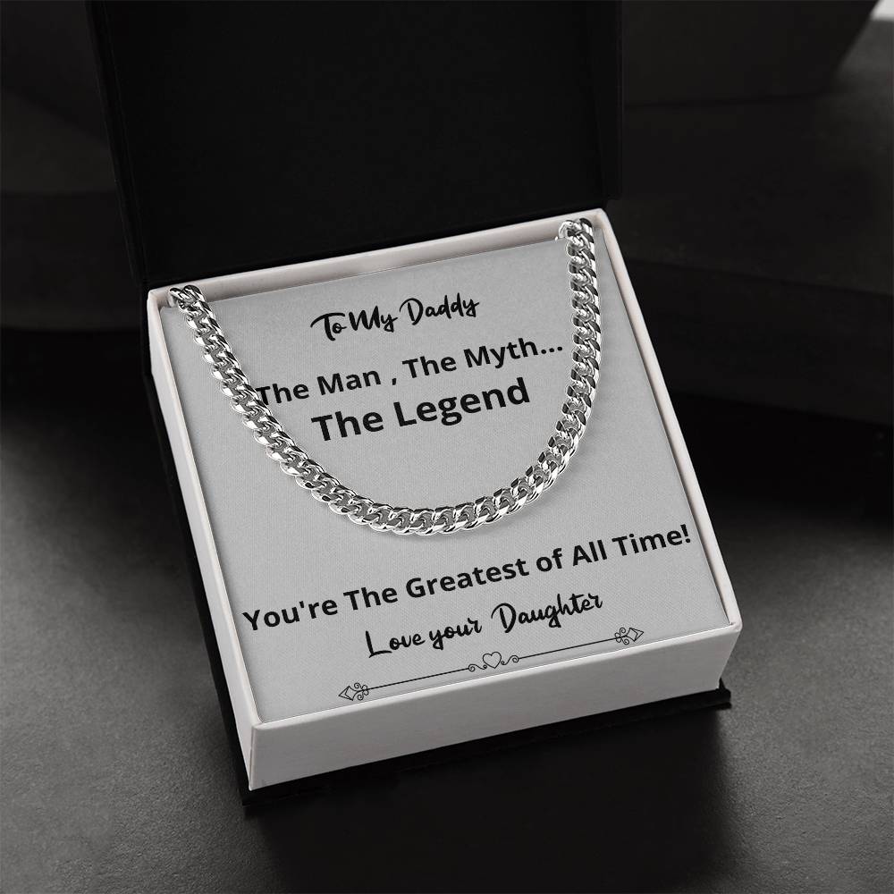 Greatest Of All Time Cuban Chain Fathers Day Birthday Gift For Men Cuban Link Chain