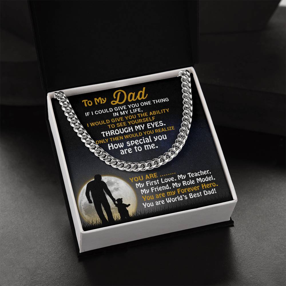 Best Father's Day Gift-Best Jewelry Gift For Dads-Cuban Link Chain Necklace For Dad