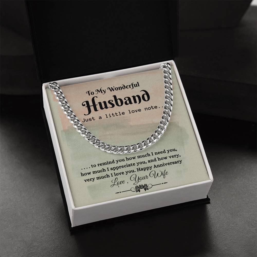 Gift To Husband - Cuban Link Chain Necklace