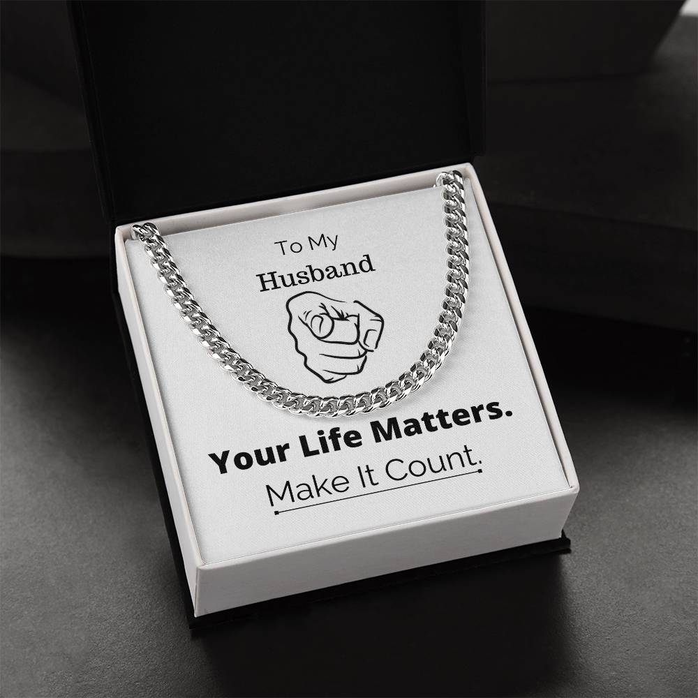 Gift For Husband You Matter All Lives Matter Police Lives Matter Motivational Quotes Christian Gifts Sentimental Gift Cuban Link Chain