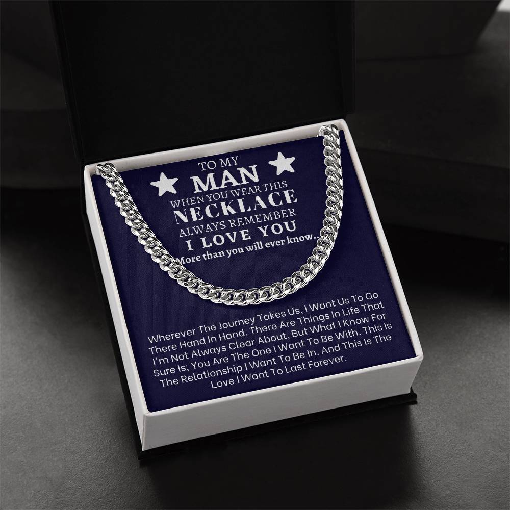 To My Man - Valentine Etsy Cuban Link Chain