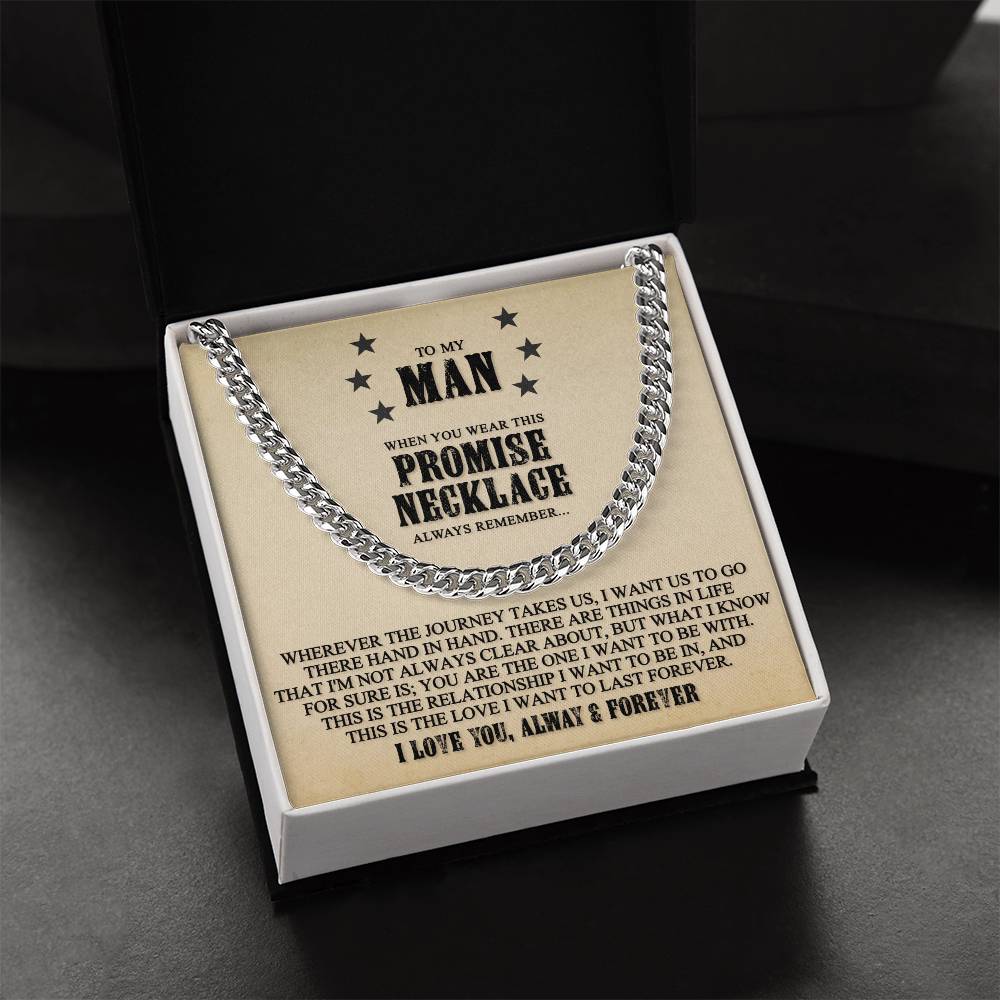 Promise Necklace Cuban Link Chain