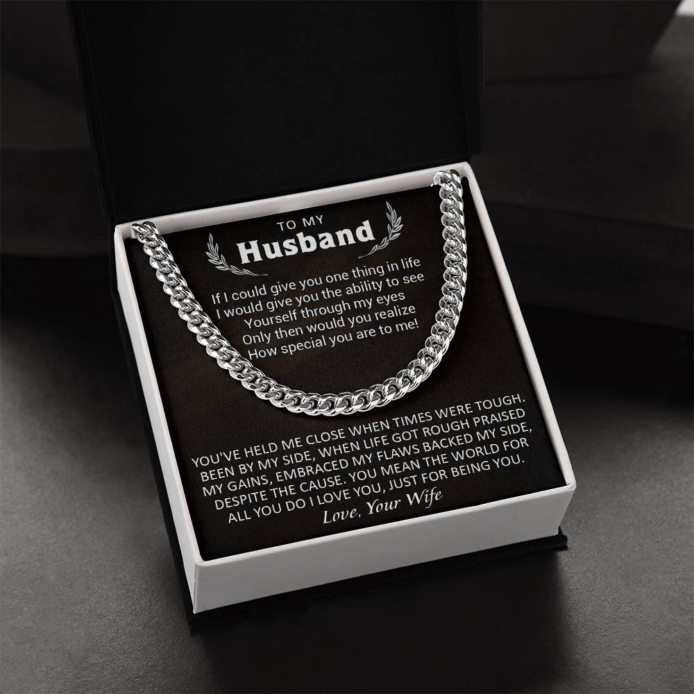Gift For Husband - Embrace My Flaws - Cuban Cuban Link Chain