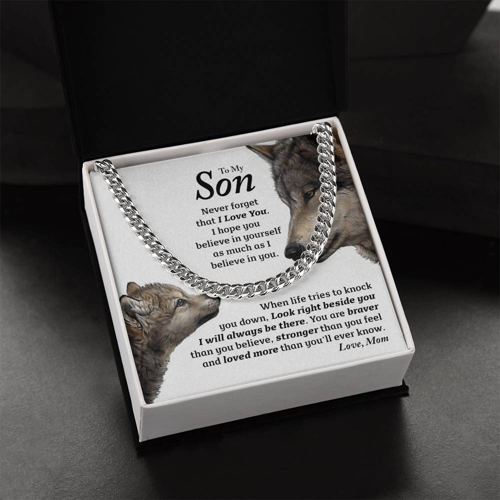 My Son - I Will Always Be There - Cuban Link Chain