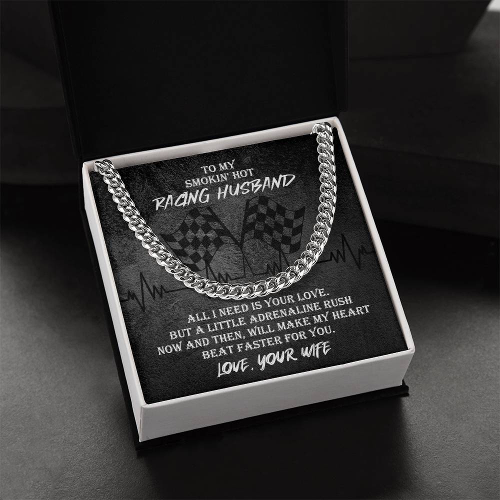 Racing Heavy Durable Cuban Chain Mens Necklace Cuban Link Chain