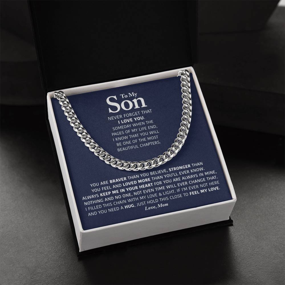 My Son - Keep Me In Your Heart - Cuban Link Chain