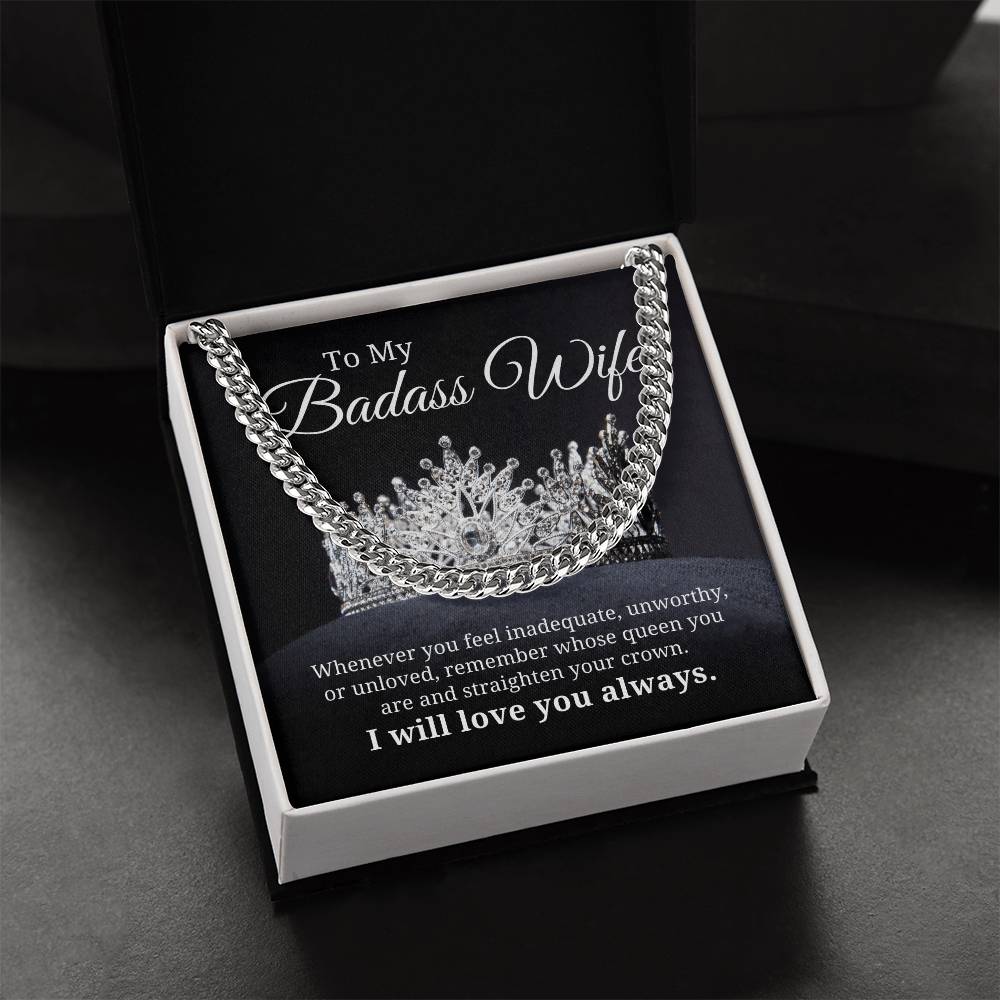 Remember Whose Queen You Are - Cuban Link Chain Necklace