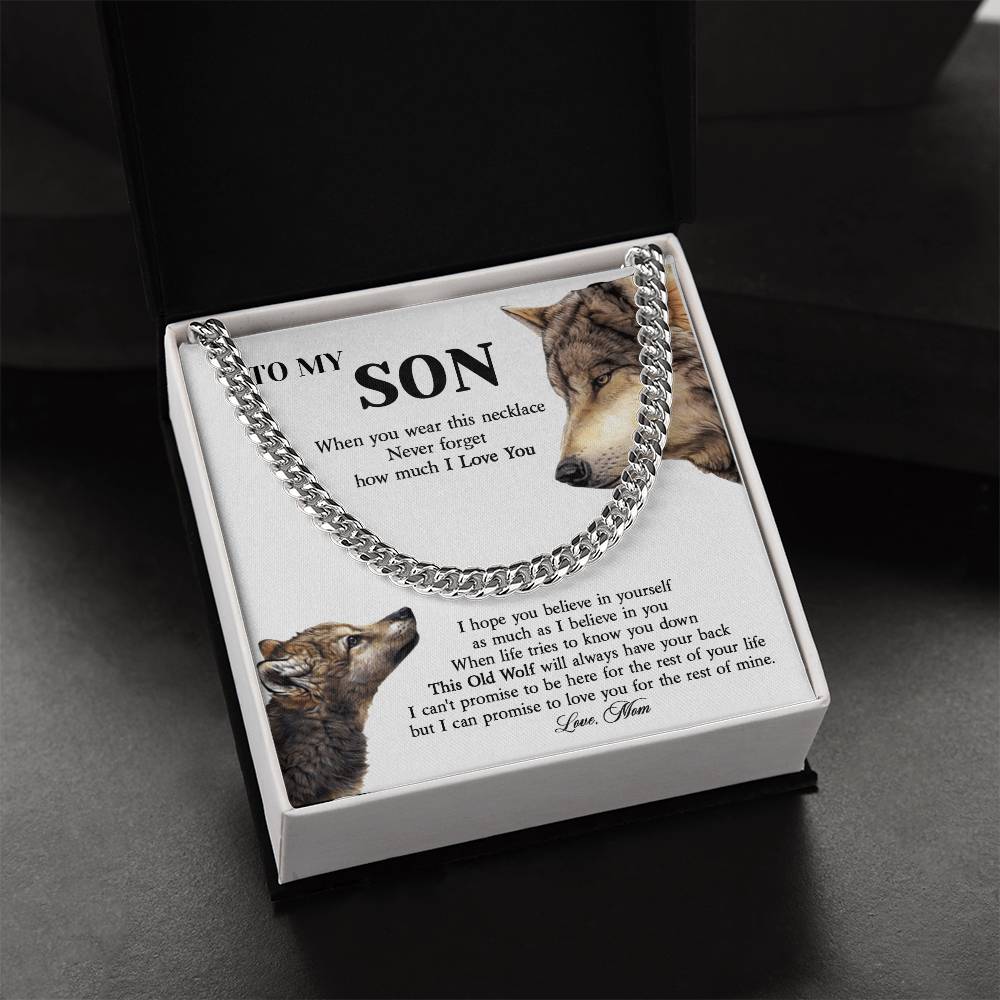 To My Son Cuban Chain Necklace Son Gifts From Mom Gifts For Son Birthday Unique Gifts For Son From Mom Cuban Link Chain