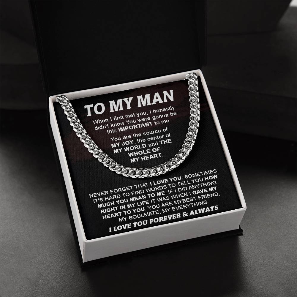 Gift For Your Man - Soulmate - Cuban Cuban Link Chain