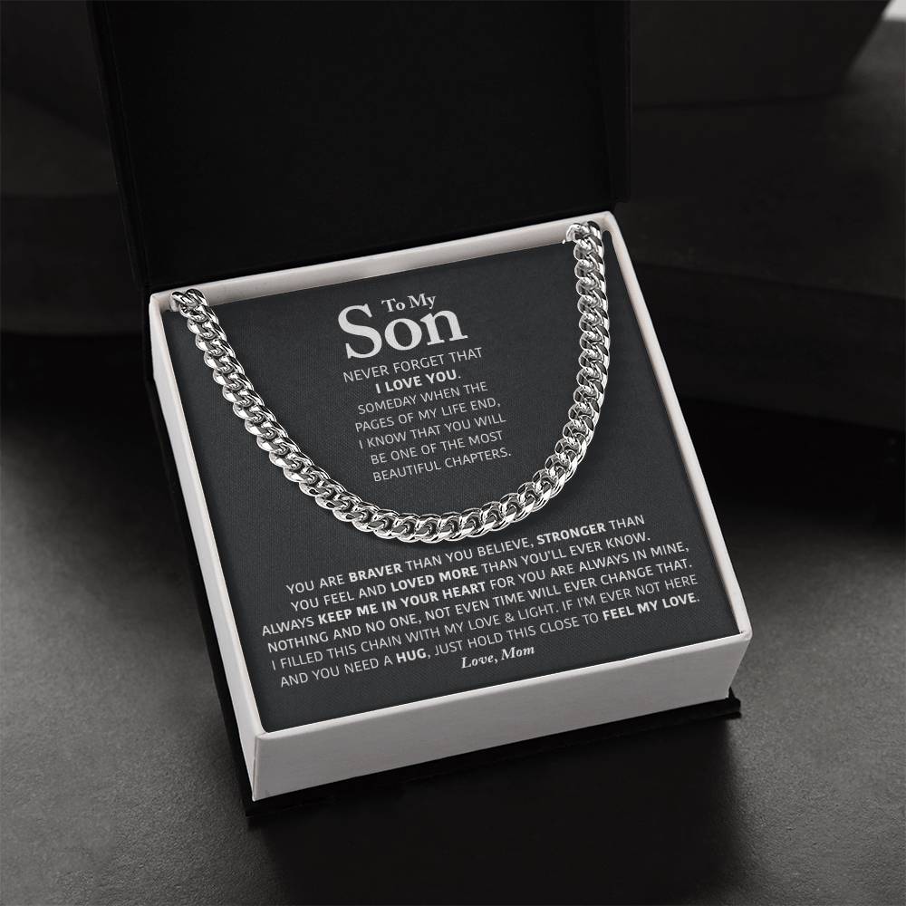 My Son - Keep Me In Your Heart - Cuban Link Chain