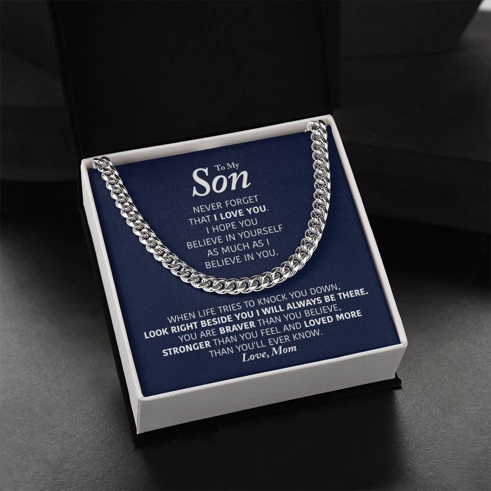 My Son - I Will Always Be There - Cuban Link Chain