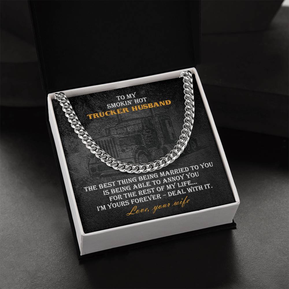 Trucker Heavy Durable Cuban Chain Mens Necklace Cuban Link Chain