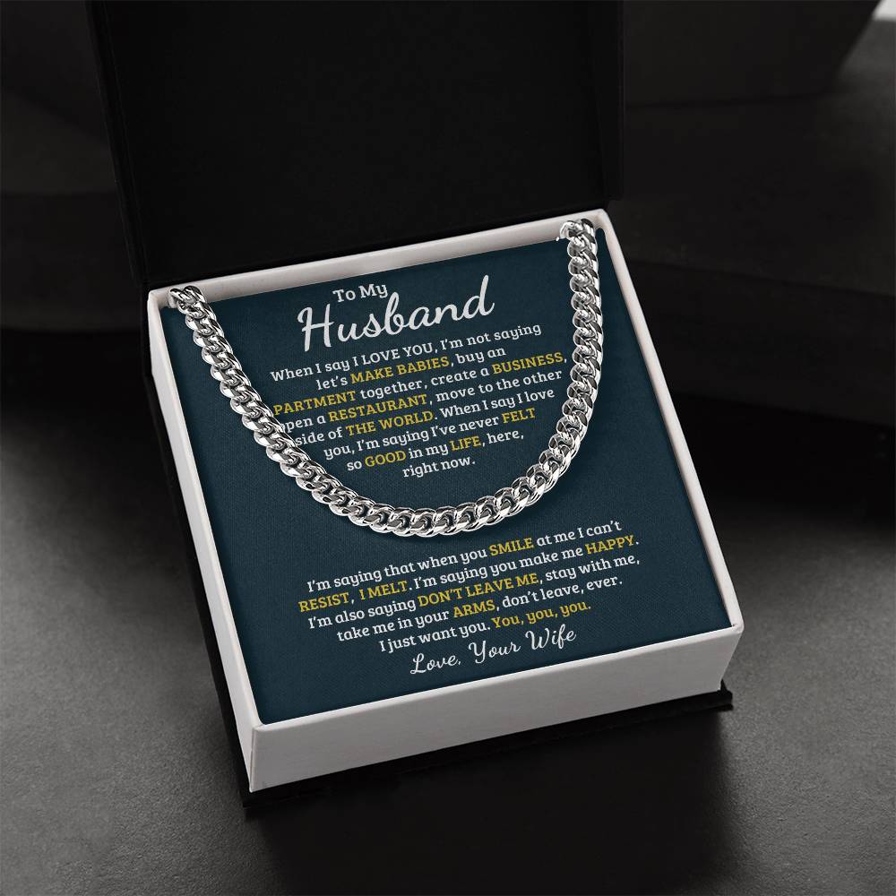 Best Gift For Your Husband Cuban Link Chain