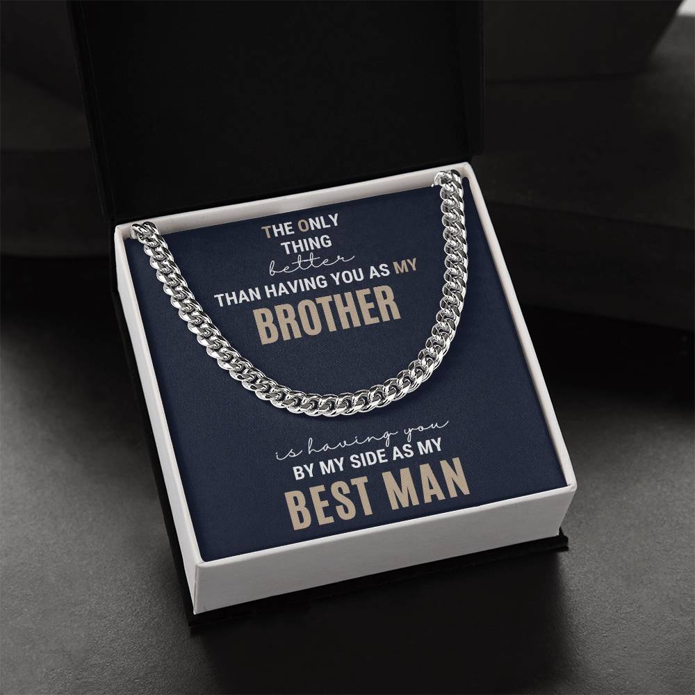 Best Man Gift Wedding Gift For Brother Brother Best Man Gift Best Man Gifts Ideas For Brother Groomsman Wedding Gift F Cuban Link Chain