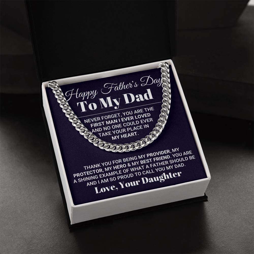 My Everything Father's Day Necklace Cuban Link Chain