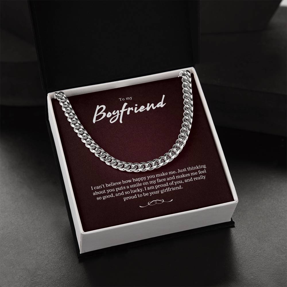Beautiful Boyfriend Necklace Gift Cuban Link Chain
