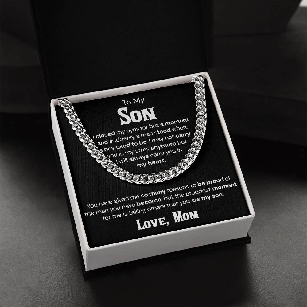 To My Son - So Many Reasons - Cuban Link Chain