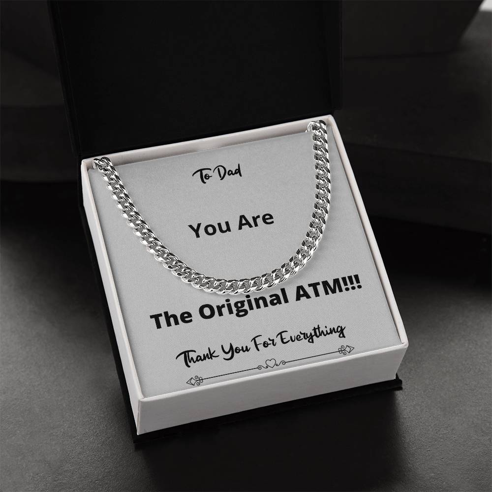The Original Atm Cuban Chain Necklace Gift For Men Birthday Fathers Day Christmas Present Cuban Link Chain