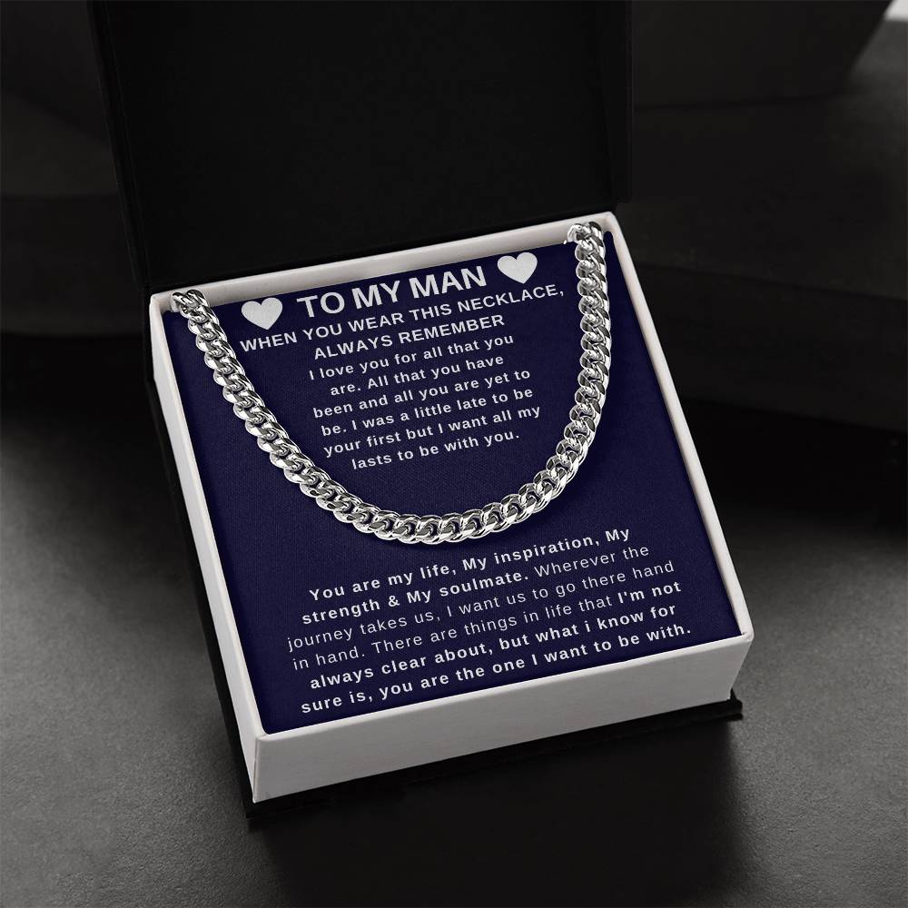To My Man - Perfect Valentine Gift Cuban Link Chain