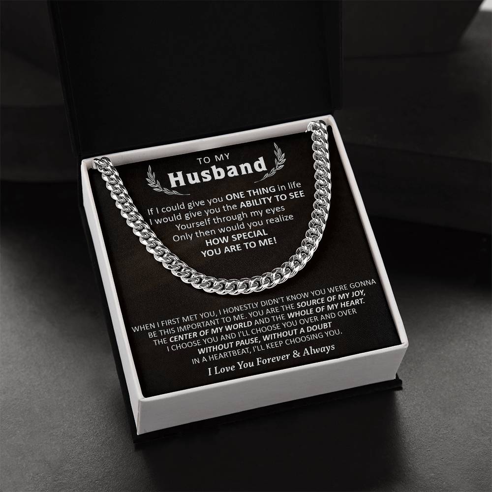 Gift For Husband - Love You Forever - Cuban Cuban Link Chain