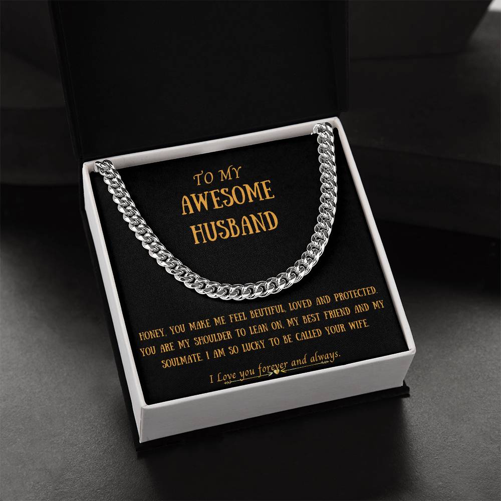 Awesome Husband Cuban Chain Necklace For Him Cuban Link Chain