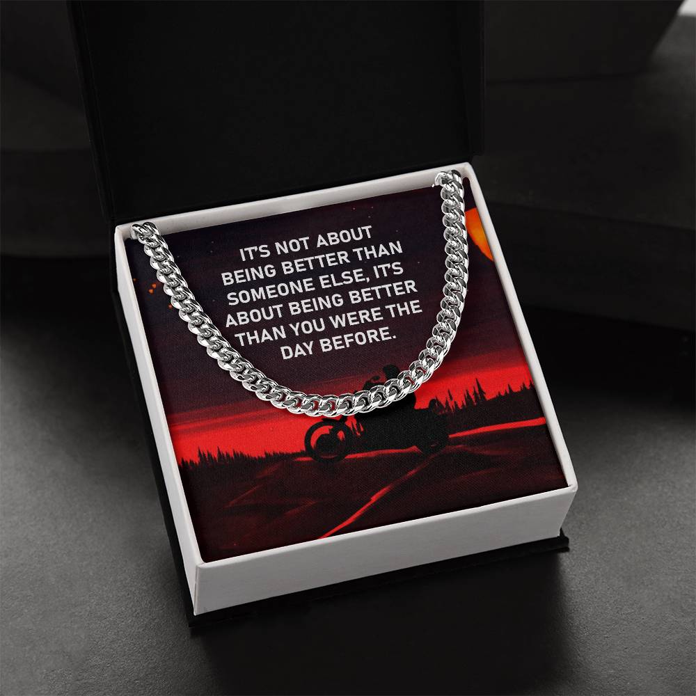 Gift For Bike - Cuban Link Chain Necklace - Trending Now