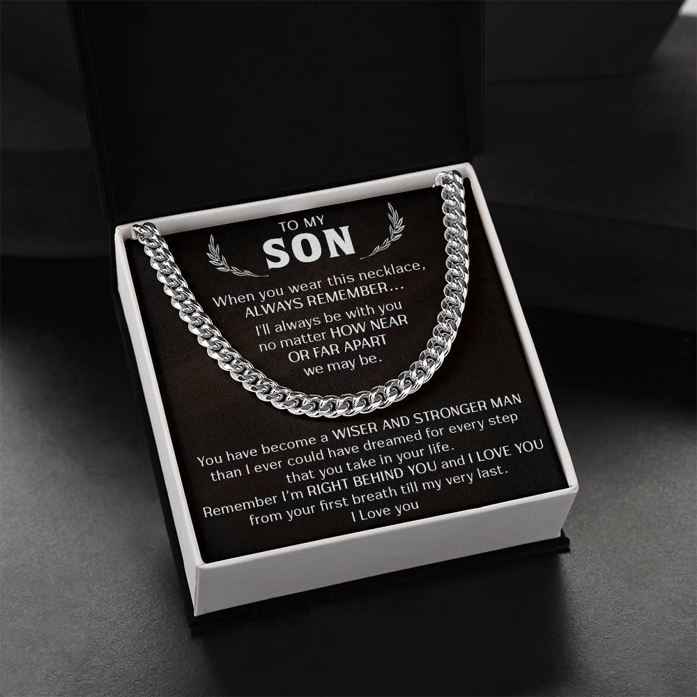 Gift For Son - Stronger Man - Cuban Cuban Link Chain