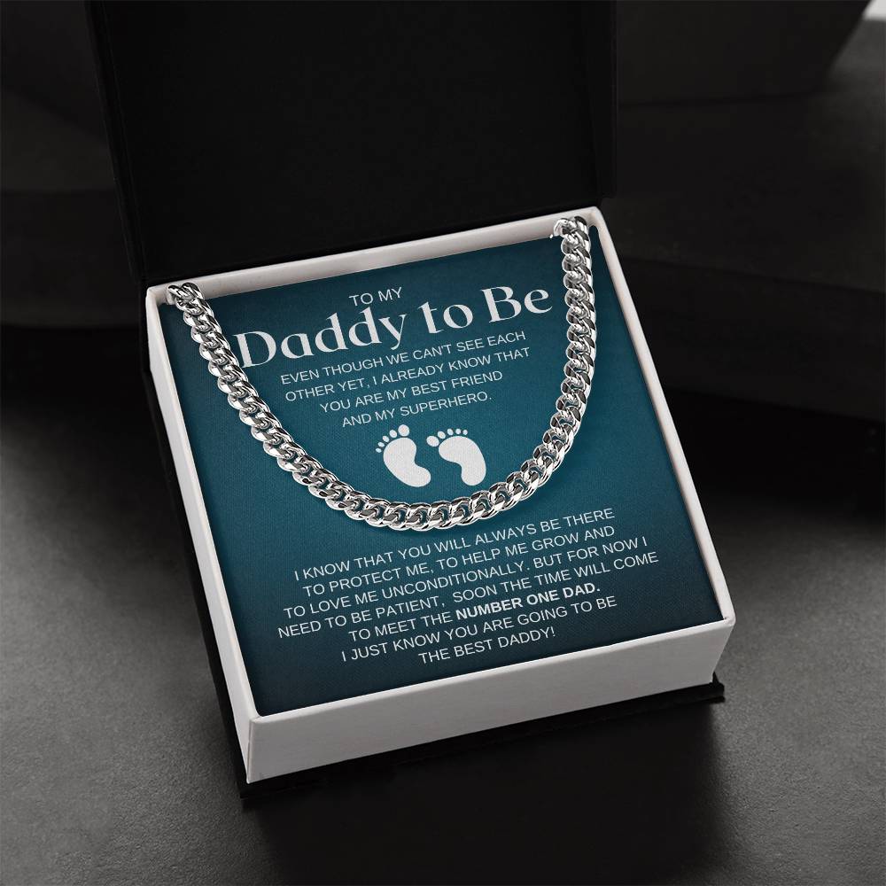 Daddy To Be Cuban Chain Necklace Daddy Necklace Fathers Day Gift Dad To Be Birthday Cuban Link Chain