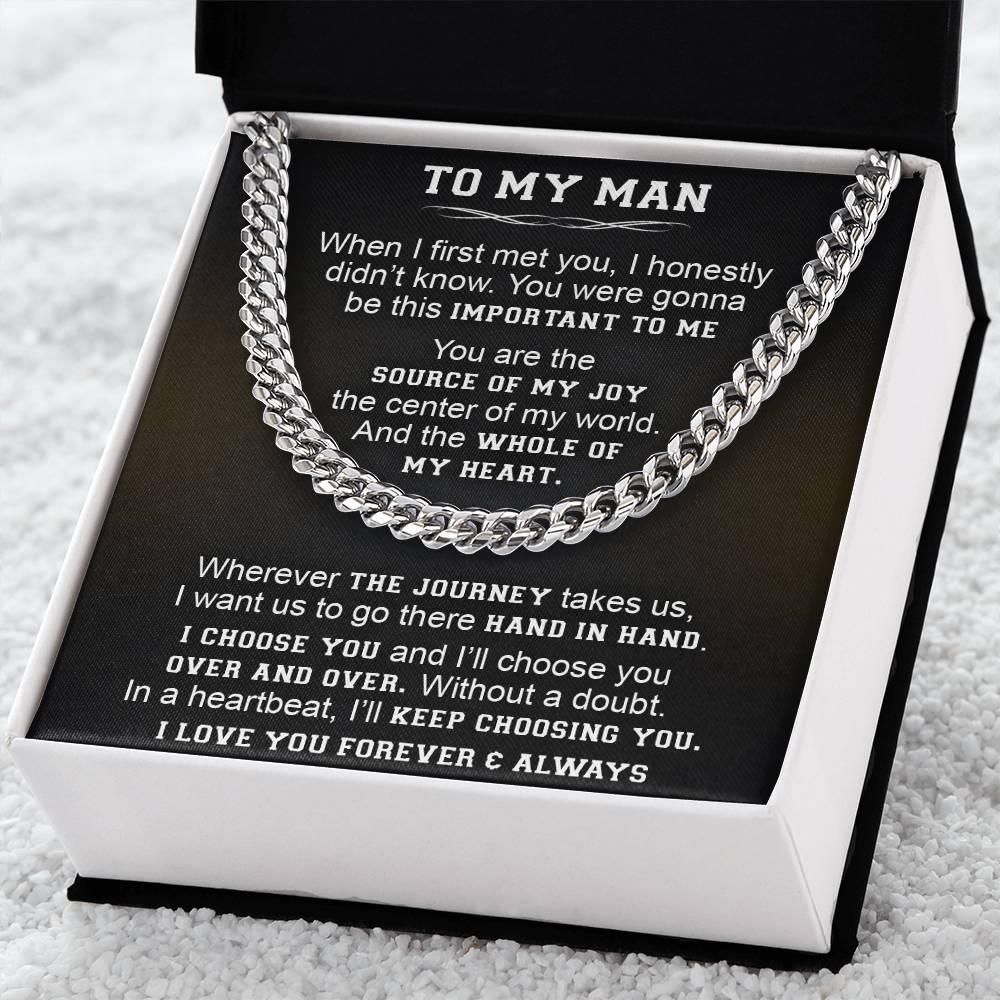 Gift For Your Man - Over And Over - Cuban Link Cuban Link Chain