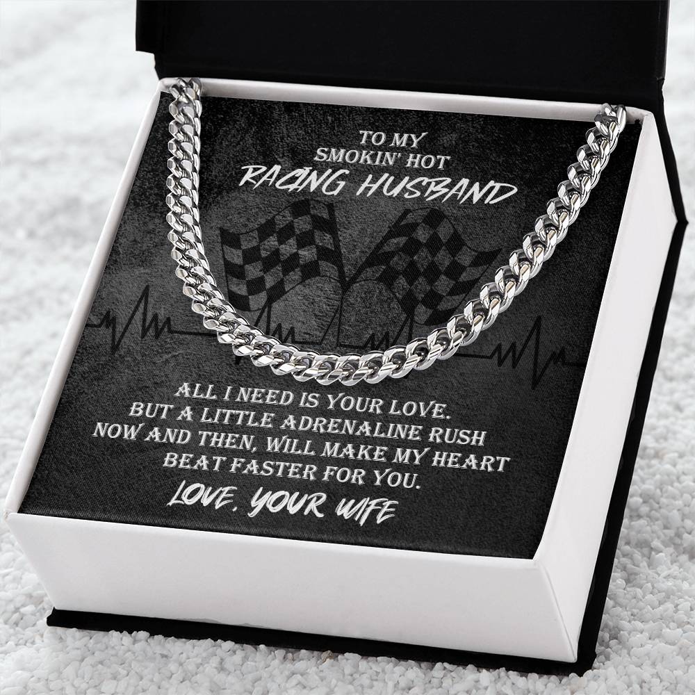 Racing Heavy Durable Cuban Chain Mens Necklace Cuban Link Chain