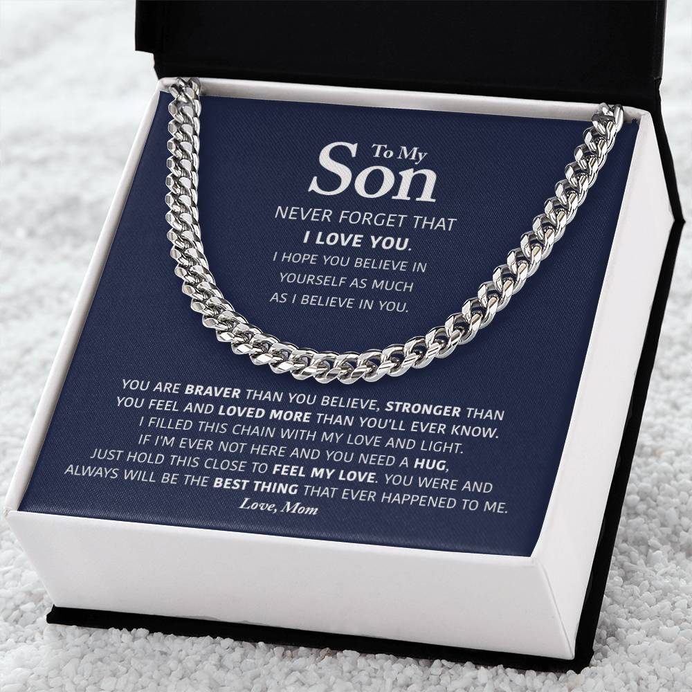 My Son - Braver Than You Believe - Cuban Link Chain