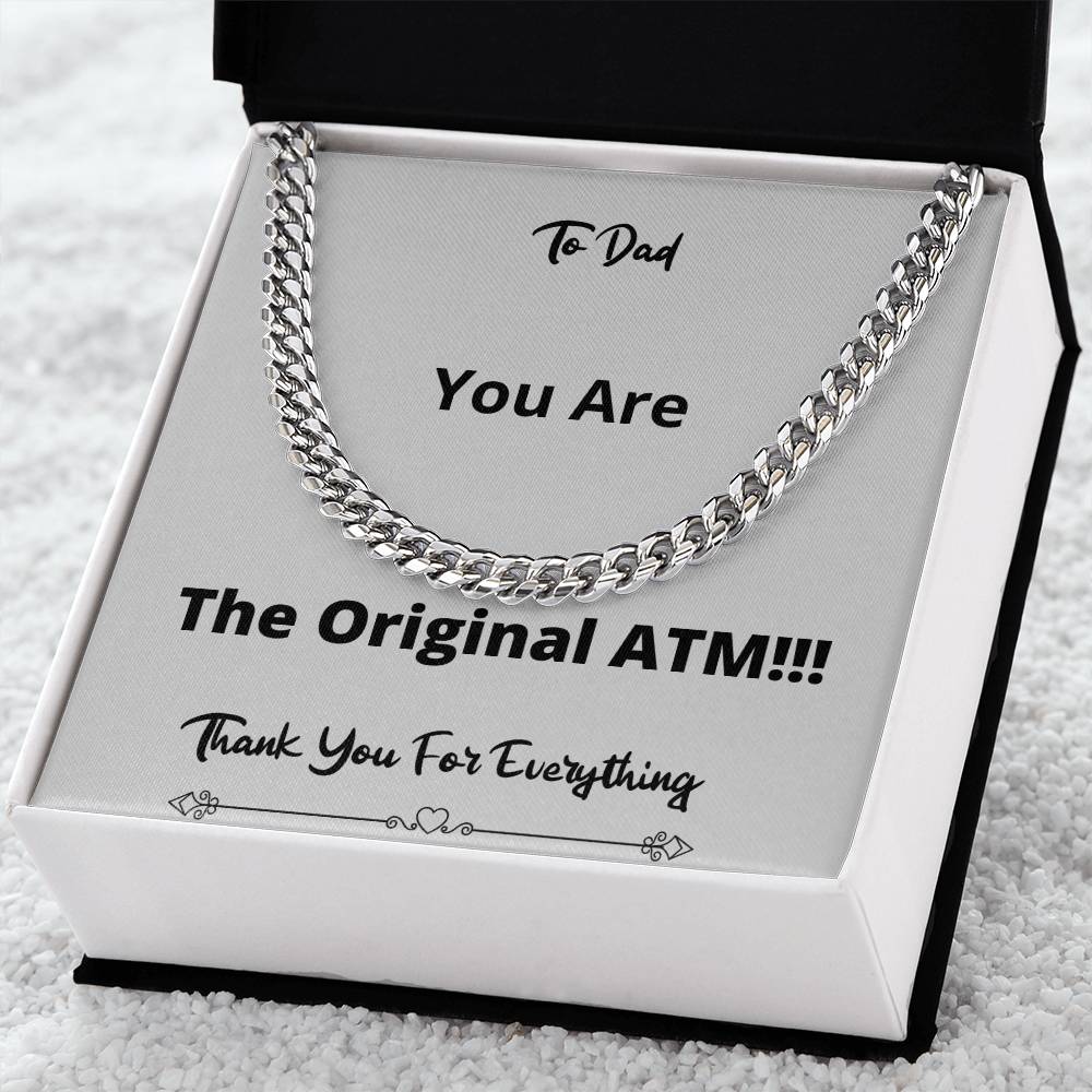 The Original Atm Cuban Chain Necklace Gift For Men Birthday Fathers Day Christmas Present Cuban Link Chain