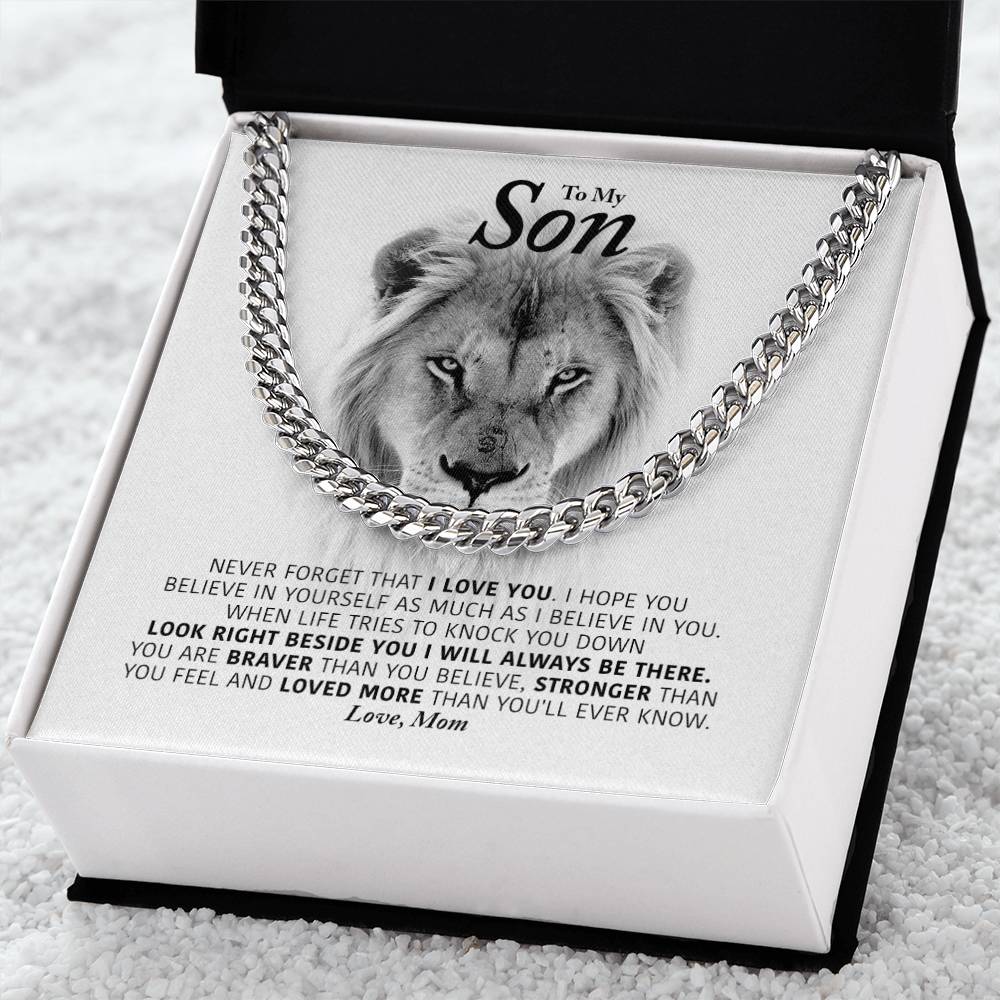 My Son - I Will Always Be There Cuban Link Chain