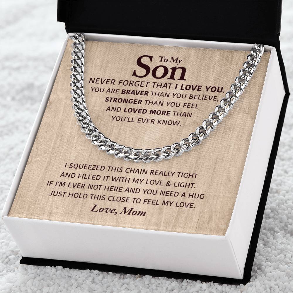 Perfect Gift For Son Cuban Link Chain