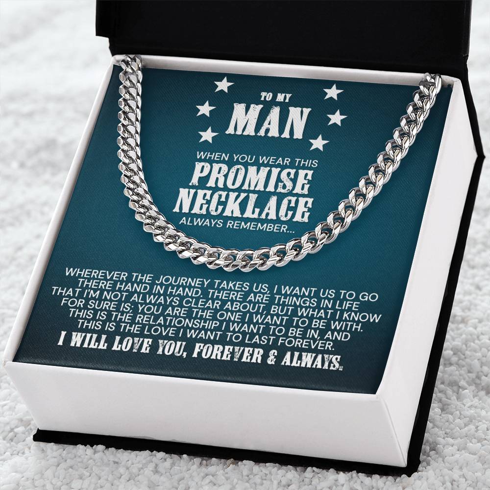 My Man - The Love I Want To Last Forever Cuban Link Chain