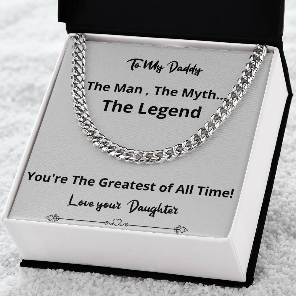 Greatest Of All Time Cuban Chain Fathers Day Birthday Gift For Men Cuban Link Chain